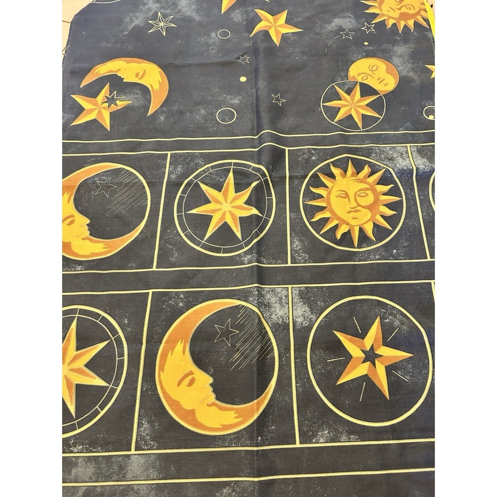 VTG Celestial Fabric Piece 44X31 Sun Moon Stars